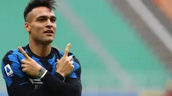 Lautaro Martínez celebra uno de sus goles en Inter de Milan.