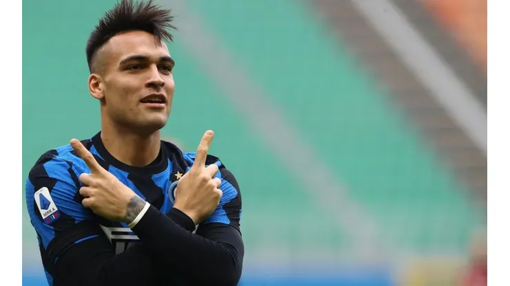 Lautaro Martínez celebra uno de sus goles en Inter de Milan.