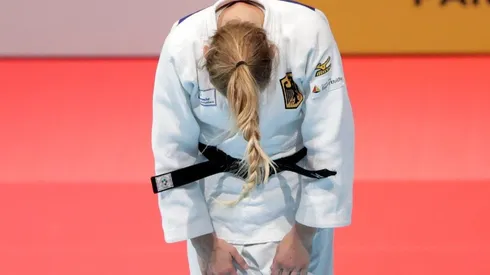 Martyna Trajdos en el tatami de judo.