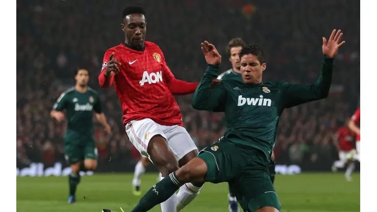 Raphael Varane en un encuentro contra Manchester United.