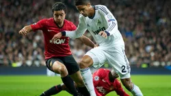 Raphael Varane en un encuentro con Manchester United.