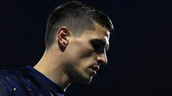 Erik Lamela durante un encuentro con Tottenham.