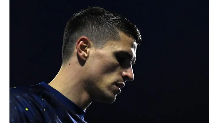 Erik Lamela durante un encuentro con Tottenham.