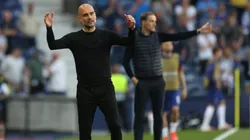 Pep Guardiola durante un encuentro con Manchester Cty.