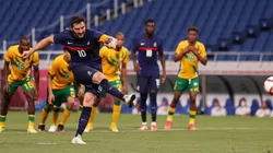 André-Pierre Gignac marcó tres goles en la victoria de Francia ante Sudáfrica en Tokio 2020.