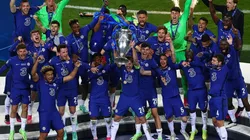 Festejo del triunfo de la Champions League del Chelsea.