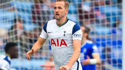 Harry Kane en festejo de gol con el Tottenham.