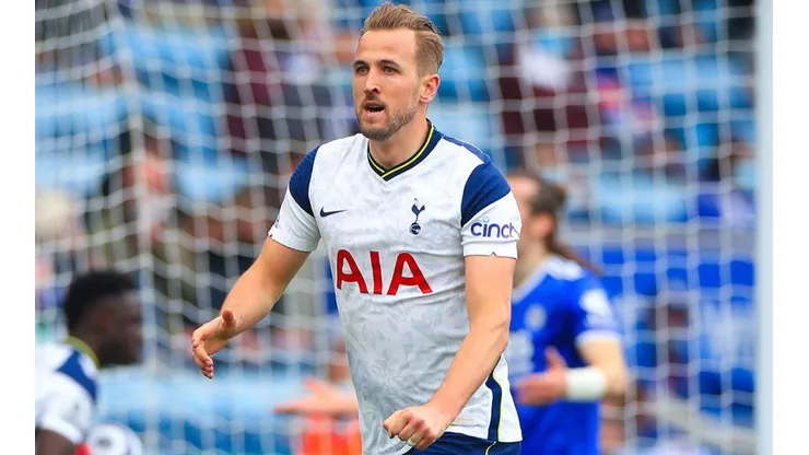 Harry Kane en festejo de gol con el Tottenham.