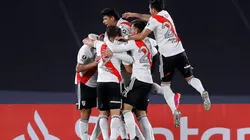 Festejo de gol de River Plate.