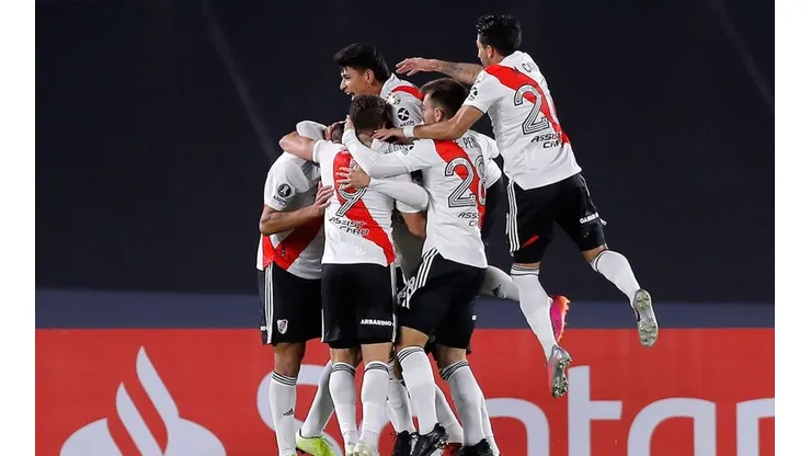 Festejo de gol de River Plate.