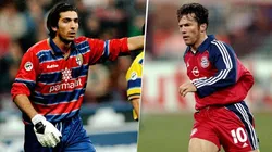 Buffon y Matthaus, dos históricos del fútbol mundial.