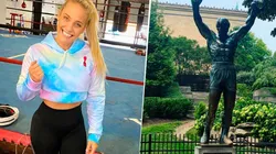 Ebanie Bridges se tomó una foto a lo Rocky Balboa y estalló Instagram