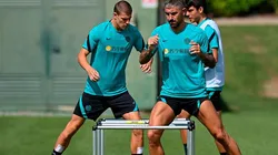 Entrenamiento del Inter de Milán.