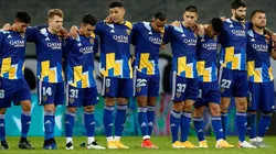 Equipo de Boca Juniors en el estadio Mineirao.