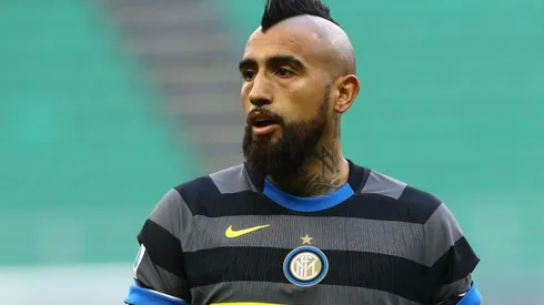 Arturo Vidal durante un encuentro con Inter de Milan.