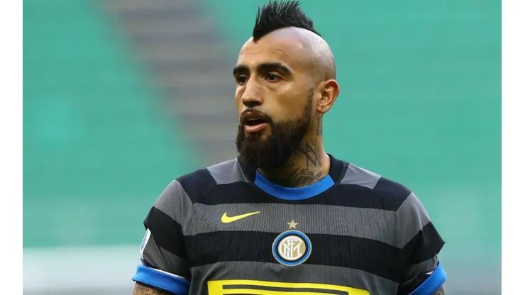 Arturo Vidal durante un encuentro con Inter de Milan.