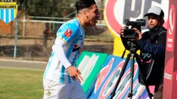 Momento del festejo del gol de Magallanes.