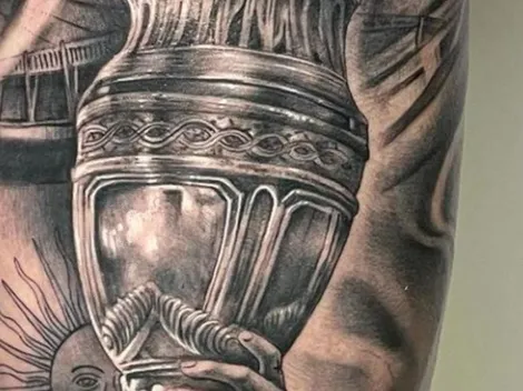Ángel Di María y un recuerdo para toda la vida: se tatuó el trofeo de la Copa América