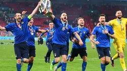 Festejo de Italia con la Eurocopa.
