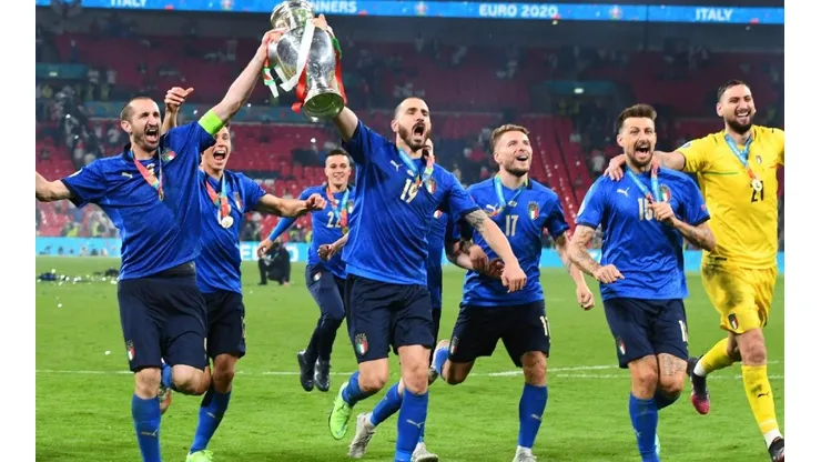 Festejo de Italia con la Eurocopa.