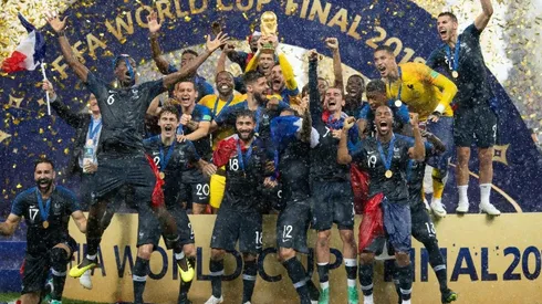 Francia en festejo del título Mundial.