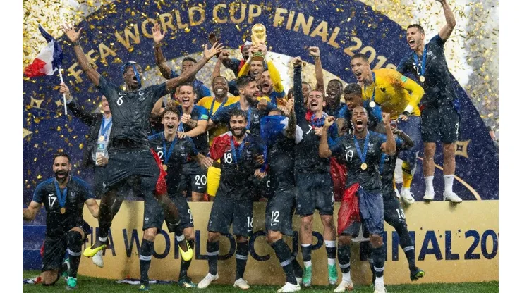 Francia en festejo del título Mundial.