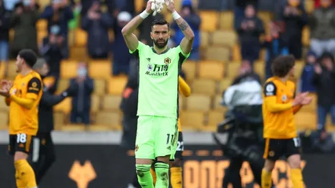 Rui Patricio en partido con el Wolverhampton.