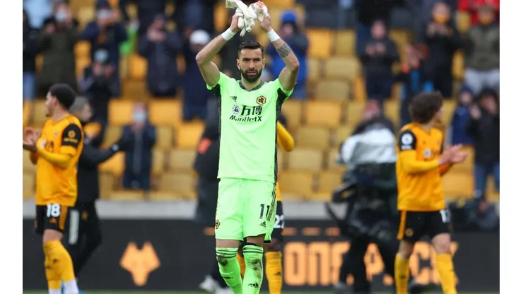 Rui Patricio en partido con el Wolverhampton.