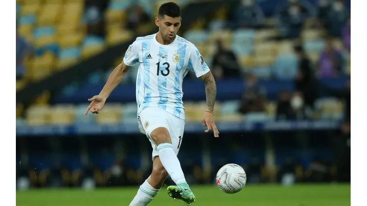Cristian Romero durante un encuentro de la Copa América.