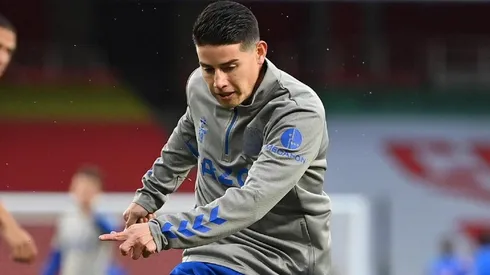 Entrenamiento de James Rodríguez con Everton.