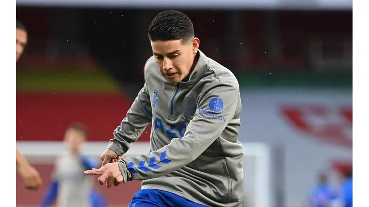 Entrenamiento de James Rodríguez con Everton.
