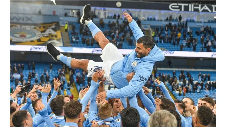 Sergio Agüero, en uno de sus últimos momentos con el Manchester City