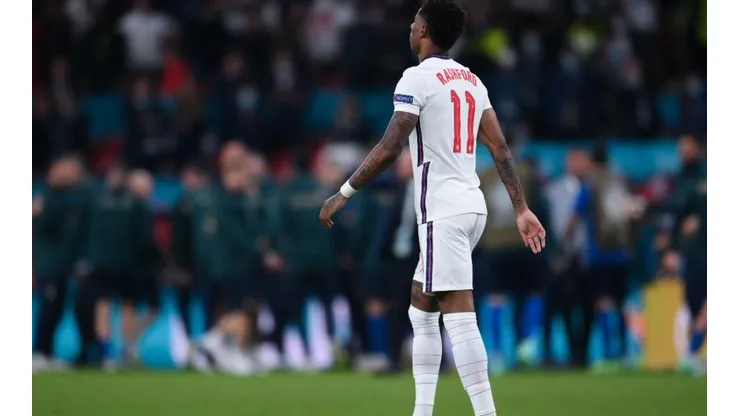 Marcus Rashford luego de fallar su penalti en la final de la Eurocopa.