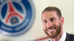 Sergio Ramos en su presentación con PSG.