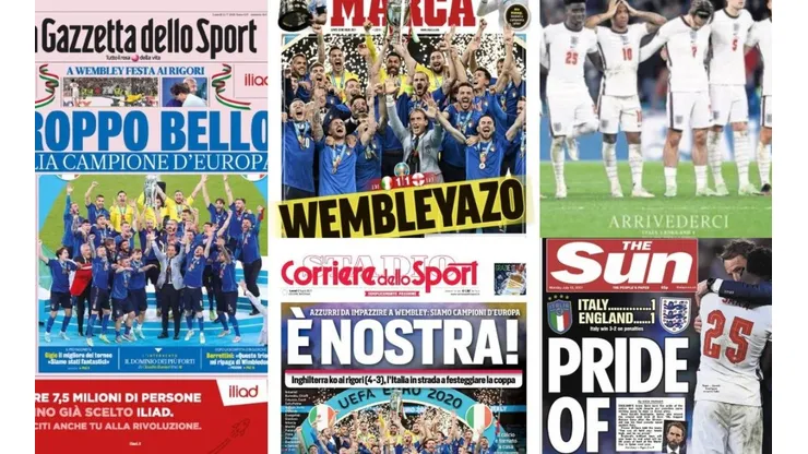Portadas de los medios europeos en el día donde nace el Wembleyazo.