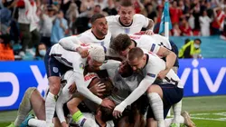 Jugadores de Inglaterra celebrando un gol en la Eurocopa.