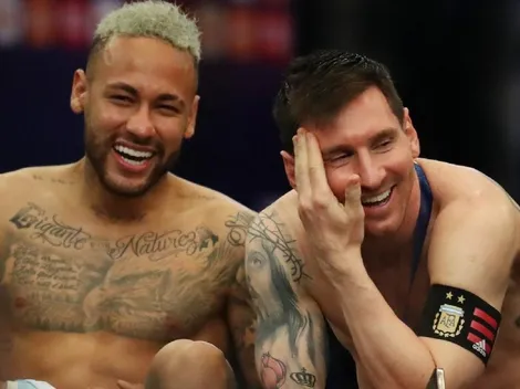 Y la calentura queda en la cancha: la gran foto de Lionel Messi y Neymar tras la final