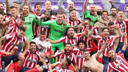 Festejo de título del Atlético de Madrid.