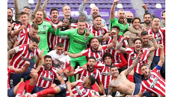 Festejo de título del Atlético de Madrid.