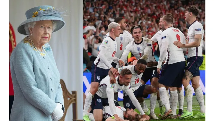 Reina Isabel II y selección de fútbol de Inglaterra.