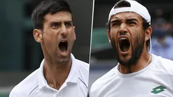 Novak Djokovic vs. Matteo Berrettini. (Fotos: Getty Images).