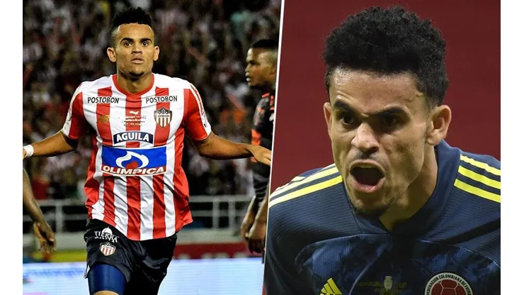 Luis Díaz en Junior y en la selección de Colombia.