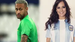 Neymar y Fabiola Faria, jugador y periodista brasileña.