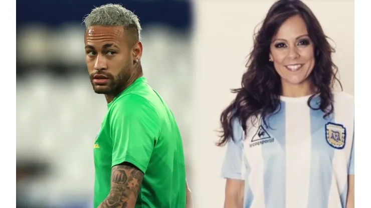 Neymar y Fabiola Faria, jugador y periodista brasileña.
