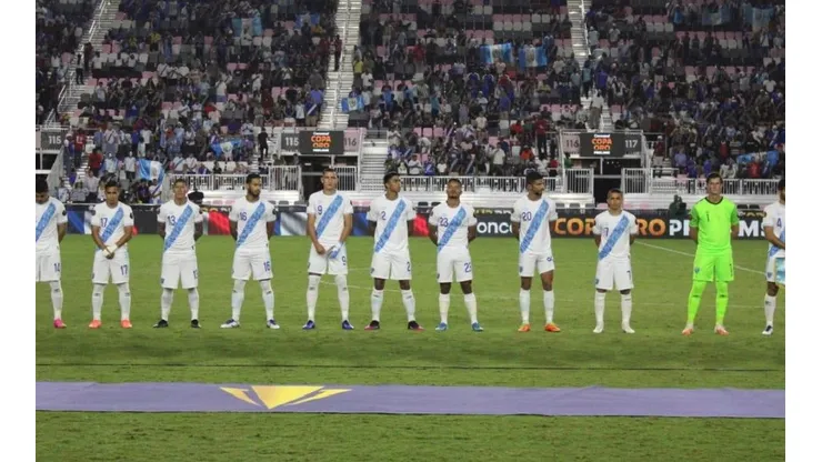 Formación de la selección de Guatemala.
