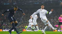 Kylian Mbappé y Sergio Ramos en un Real Madrid vs. PSG por la Champions.