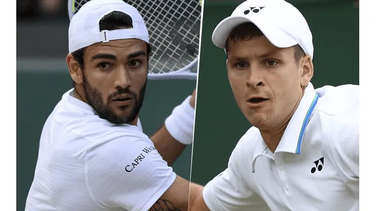 Matteo Berrettini vs. Hubert Hurkacz por Wimbledon (Foto: Getty Images).