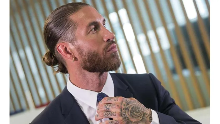 Sergio Ramos en presentación con el PSG.