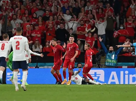 ¿Raheem Sterling fingió falta o no? Polémica por el penal de Inglaterra ante Dinamarca