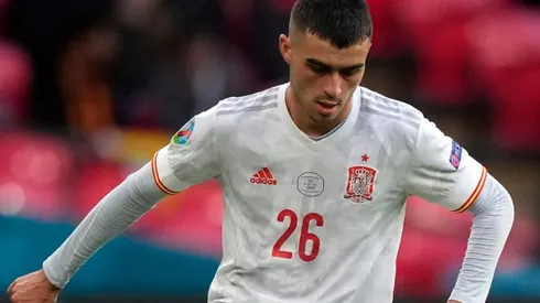Pedri, durante un encuentro con España en la Eurocopa.